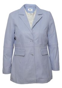 Maze Damen Blouson "42023100", blau, Gr. 46, Obermaterial: 100% Lammleder / Innenfutter: 100% Baumwolle/ Ärmelfutter: 100% Polyester/ Strick: 95%