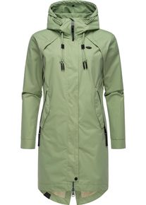 Ragwear Damen Jerseymantel "Rejany", grün, modisch, Gr. L, Obermaterial: 100% Polyester, Futter: 100% Polyester, Mäntel, Wasserdichter Damen Parka