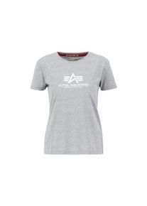 Damen T-Shirt "Alpha Industries Women - T-Shirts New Basic T Women", grau, Gr. XS, Alpha Industries, Obermaterial: 100% Baumwolle, Shirts
