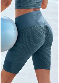 Vivance ACTIVE Radlerhose blau Gr. XS (32/34) für Damen. Mit Mesheinsatz, Logodruck. Figurbetont