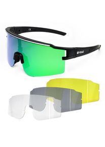 YEAZ Sport-Sonnenbrille Weiß/Blau SUNTHRILL Set