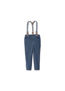 Tchibo Kinder-Cordhose mit abnehmbaren Hosenträgern - Blau - Kinder - Gr.: 110/116