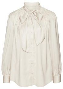 Lascana Schluppenbluse beige Gr. 34 für Damen. Mit Rundhals. Figurumspielend. Nachhaltig.