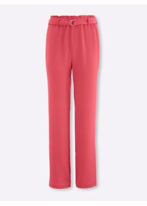 Classic Basics Damen Webhose, pink, Gr. 46, unifarben, 100% Polyester, Hosen