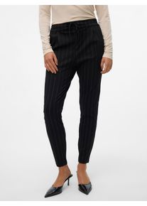 Véro Moda VERO MODA Damen Jogger Pants "VMEVA MR LOOSE STRING PANT GA NOOS", schwarz, modisch, Gr. S, gestreift, Web, Obermaterial: 65% Viskose, 30% Nylon, 5%