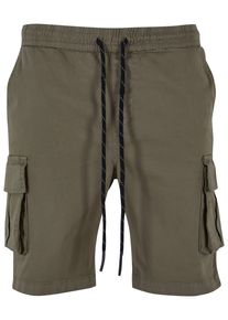 Urban Classics Herren Stoffhose "Urban Classics Herren Drawstring Cargo Shorts", grün, Gr. S, unifarben, 98% Baumwolle, 2% Elasthan, Hosen