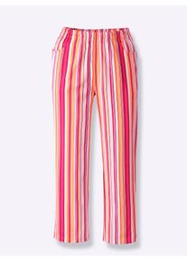 Classic Basics Damen Caprihose, bunt, Gr. 40, gemustert, gestreift, mehrfarbig, 100% Baumwolle, Hosen
