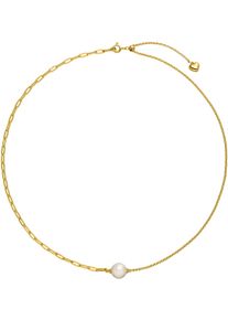 ADRIANA Damen Collier "Schmuck Geschenk Silber 925 Halskette Ravello Herz, R35", Silber 925 (Sterlingsilber)-Perlen, L: 48,5cm B: 1,4mm, gold, Silber