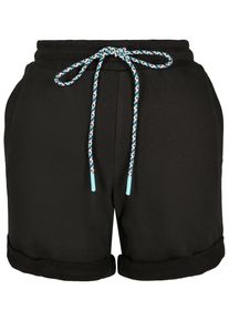 Urban Classics Damen Stoffhose "Urban Classics Damen Ladies Beach Terry Shorts", schwarz, Gr. S, unifarben, 65% Baumwolle, 35% Polyester, Hosen