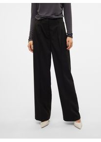 Véro Moda VERO MODA Damen Anzughose "VMNILA MW LOOSE DAD PANT NOOS", schwarz, modisch, Gr. 34, unifarben, Web, Obermaterial: 80% Polyester, 18% Viskose, 2%