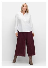 sheego Damen 7/8-Hose "Große Größen", rot, elegant, Gr. 54, unifarben, Obermaterial: 100% Polyester;Futter: 100% Polyester, Hosen, mit Plissee-Falten