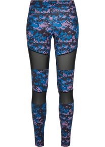 Urban Classics Damen Leggings "Urban Classics Damen Ladies Camo Tech Mesh Leggings", bunt, Gr. S, 77% Polyester, 23% Elasthan, Hosen
