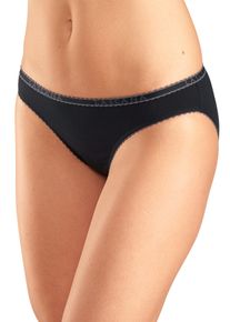 Lascana Damen Slip, Gr. 32, schwarz, Jersey, Obermaterial: 92% Baumwolle, 8% Elasthan (LYCRA), unifarben, Unterhosen, aus elastischer