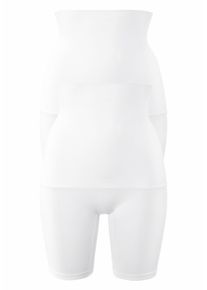 Petite Fleur Damen Formpants, Gr. 32, weiß, Obermaterial: 65% Baumwolle, 20% Elasthan, 15% Polyamid, unifarben, Unterhosen, mit bodyforming Effekt,