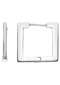 Jobo Damen Paar Creolen "Quadrat", Edelstahl, silber, Edelstahl, Ohrringe, Edelstahl 18 mm