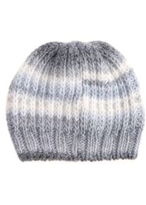 Cinque Damen Strickmütze "ALBA", silber, Obermaterial: 53% Wolle, 47% Polyacryl, Mützen, aus kuschelweicher Wollmischung gestrickt, made in Italy