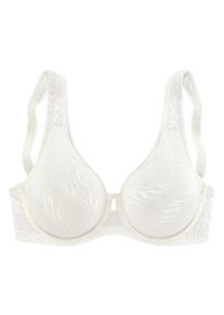 Nuance Damen Minimizer-BH, Gr. 80, beige, Netz, Obermaterial: 80% Polyamid, 20% Elasthan, klassisch, BHs, im modernen Design mit glänzendem Material