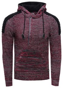 Rusty Neal Herren Kapuzensweatshirt "Knitwear", pink, casual, Gr. S, unifarben, 70% Polyacryl, 30% Baumwolle, Sweatshirts, mit praktischem