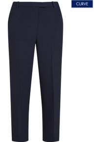 Damen Webhose "CRV PUNTO SLIM STRAIGHT PANT", blau, casual, Gr. 50, Tommy Hilfiger Curve, unifarben, Web, Obermaterial: 68% Polyester, 28% Viskose,