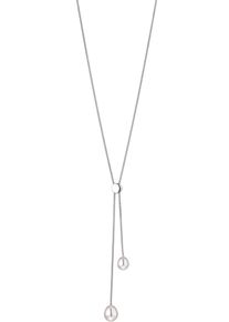 ADRIANA Damen Y-Kette "Schmuck Geschenk Silber 925 Halskette La Maddalena, L29", Silber 925 (Sterlingsilber)-Perlen, L: 75cm B: 1,1mm, bunt, Silber