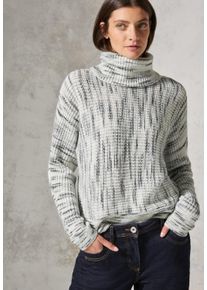 Cecil Damen Strickpullover, weiß, casual, Gr. M, gemustert, Strick, Obermaterial: 34% Baumwolle, 31% Polyacryl, 29% Polyester, 6% Nylon, Pullover,