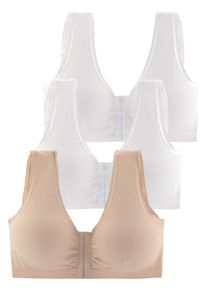 Petite Fleur Damen Soft-BH "Comfort Day & Night Bra", Gr. 95, weiß, Obermaterial: 57% Baumwolle, 38% Polyester, 5% Elasthan, Basic, BHs, ohne Bügel