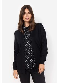 soyaconcept Damen Longstrickjacke "SC-DOLLIE 759", schwarz, modisch, Gr. XL, unifarben, Strick, Obermaterial: 75% Viskose, 25% Nylon, Strickjacken