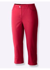Classic Basics Damen Caprijeans, rot, Gr. 19, unifarben, 96% Baumwolle, 4% Elasthan, Jeans