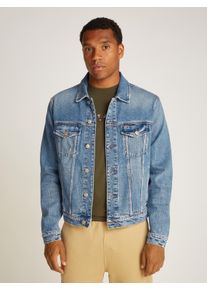 Tommy Jeans Herren Jeansjacke "RYAN RGLR TRCKR JCKT AI6137", blau, casual, Gr. M, unifarben, Denim/Jeans, Obermaterial: 99% Baumwolle, 1% Elasthan,