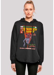 F4NT4STIC Damen Kapuzenpullover "Stranger Things Comic Cover Netflix TV Series", schwarz, casual, Gr. L, Obermaterial: 100% Baumwolle, Pullover,