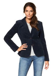 Aniston CASUAL Damen Jackenblazer, blau, casual, Gr. 42, unifarben, Web, Cord, Obermaterial: 97% Baumwolle, 3% Elasthan. Futter: 100% Polyester,