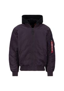 Herren Bomberjacke "Alpha Industries Men - Bomber Jackets MA-1 Zip Hood Back EMB", lila, Gr. XXXL, Alpha Industries, Obermaterial/Futter: 100% Nylon,