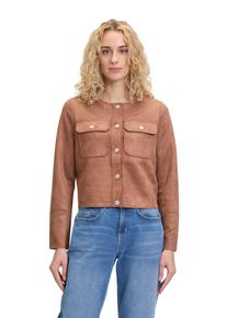 Cartoon Damen Jackenblazer "Cartoon Blazer-Jacke mit Taschen", braun, modisch, Gr. 34, Obermaterial: 90% Polyester, 10% Elasthan., Blazer, Taschen