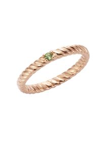 JAMELLI Damen Fingerring "925/- Sterling Silber rotvergoldet Peridot", 056 (17,8), Silber 925 (Sterlingsilber), rot, Silber 925 (Sterlingsilber),
