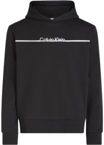 Herren Sweatshirt "BT_SPLIT LINE LOGO HOODIE", schwarz, casual, Gr. XXL, CALVIN KLEIN BIG & TALL, unifarben, Sweatware, Obermaterial: 64% Baumwolle,