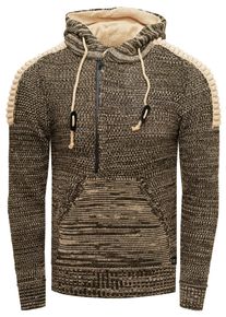 Rusty Neal Herren Kapuzensweatshirt "Knitwear", grün, casual, Gr. S, unifarben, 70% Polyacryl, 30% Baumwolle, Sweatshirts, mit praktischem