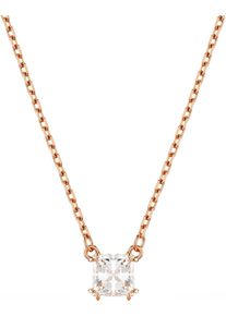 Swarovski Damen Kette mit Anhänger "Stilla Square Attract, 5701903, 5701904", Metall, L: 45cm, gold, Metall, Halsketten, mit Swarovski Zirkonia