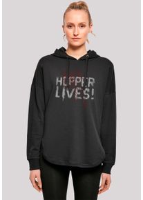 F4NT4STIC Damen Kapuzenpullover "Stranger Things Hoppers Live Netflix TV Series", schwarz, casual, Gr. M, Obermaterial: 100% Baumwolle, Pullover,