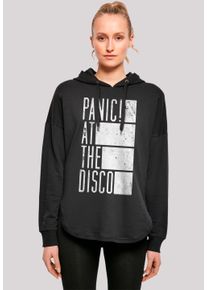 F4NT4STIC Damen Kapuzenpullover "Panic At The Disco Block Text", schwarz, casual, Gr. S, Obermaterial: 100% Baumwolle, Pullover, Premium Qualität
