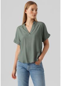 Véro Moda VERO MODA Damen Shirtbluse "VMBEAUTY SS TOP GA NOOS", grün, modisch, Gr. M, unifarben, Web, Obermaterial: 100% Viskose, Blusen