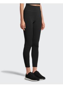 Venice Beach Damen Trainingstights "TIGHTS SILA", schwarz, sportlich, Gr. L, unifarben, Stoff, Obermaterial: 72% Polyamid, 28% Elasthan, Hosen