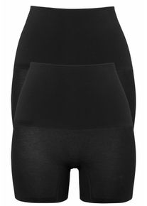 Petite Fleur Damen Formpants, Gr. 32, schwarz, Obermaterial: 65% Baumwolle, 20% Elasthan, 15% Polyamid, unifarben, Unterhosen, aus elastischer