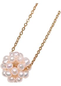 Firetti Damen Kette mit Anhänger "Schmuck Geschenk Edelstahl Halsschmuck Halskette Ankerkette Kugel", Edelstahl-Perlen, L: 55cm B: 2mm, gold,