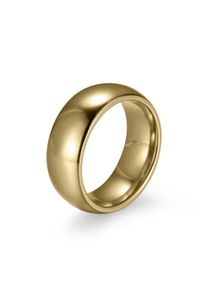 ZEEme Damen Fingerring "Edelstahl gelb-vergoldet 8mm breit", 016 (50,5), Edelstahl, gelb, Edelstahl, Fingerringe