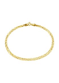 Luigi Merano Damen Armband "geflochtene Fantasiekette, Gold 585", 19cm, Gelbgold 585, gold, Gelbgold 585, Armbänder