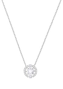 Swarovski Damen Kette mit Anhänger "Una Sparkling Dc, 5286137", Metall, L: 43cm, silber, Metall, Halsketten, mit Swarovski Kristall