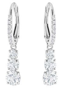 Swarovski Damen Paar Ohrhänger "Stilla Round Attract Trilogy Round, 5416155", Metall, silber, Metall, Ohrringe, mit Swarovski Kristall