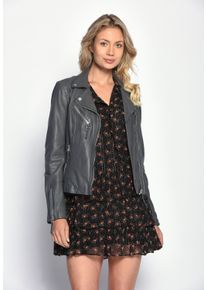 Maze Damen Lederjacke "Amur", grau, Gr. L, Obermaterial: 100% Lammleder / Innenfutter: 100% Baumwolle / Ärmelfutter: 100% Polyester, Jacken