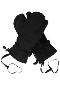 SLOPE Damen Fäustlinge "Flynn", schwarz, casual, Gr. M, unifarben, 100% Polyester, Handschuhe, im praktischen Dreifinger-Design