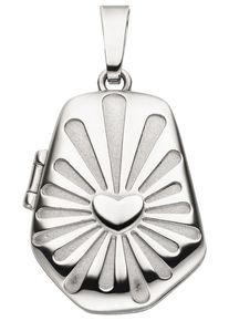 Jobo Damen Medallion-Anhänger "Medaillon Herz", Silber 925 (Sterlingsilber), silber, Silber 925 (Sterlingsilber), Schmuckanhänger, 925 Silber für 1
